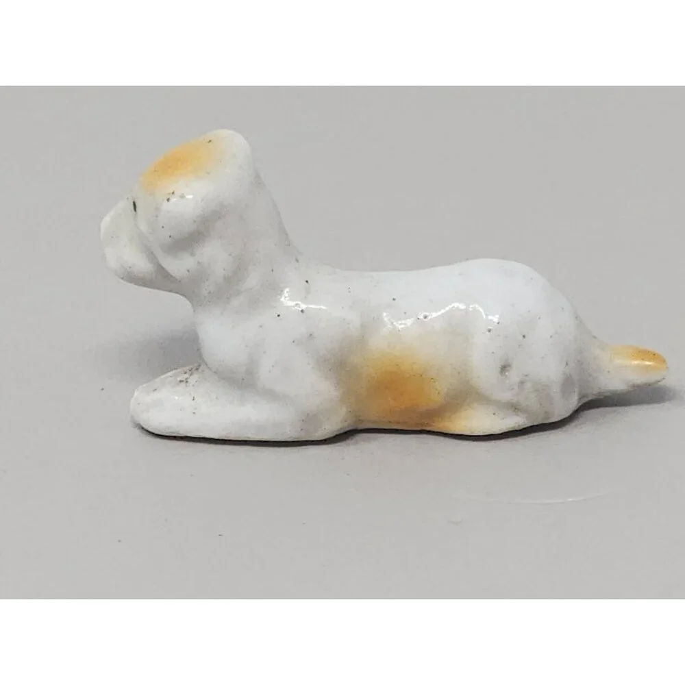 Vintage Miniature Bone China Terrier Schnauzer + Cat Family‎ Figurines Japan